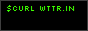 curl wttr.in